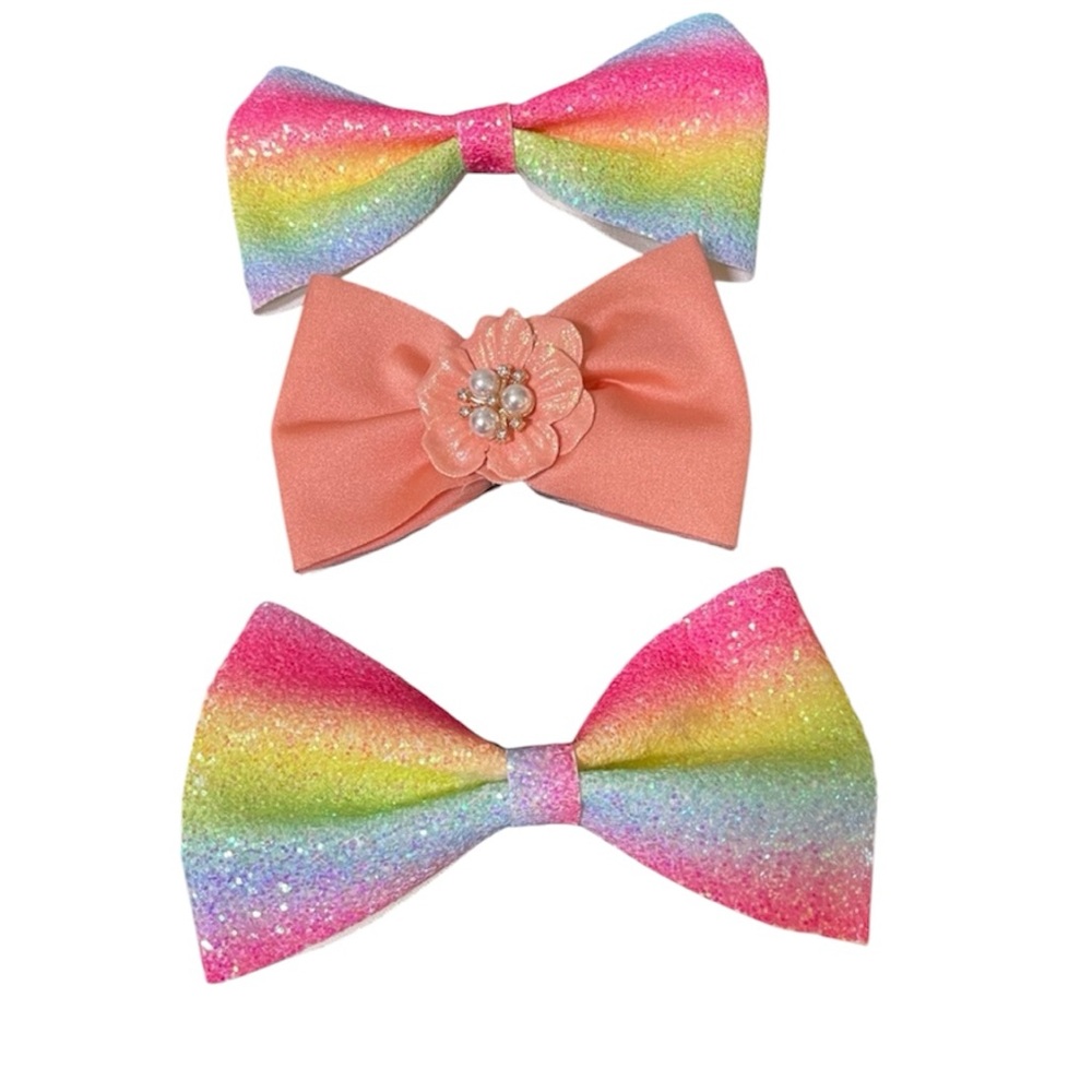 Kids Lot of 3 Hair Bows NWOT